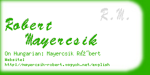 robert mayercsik business card